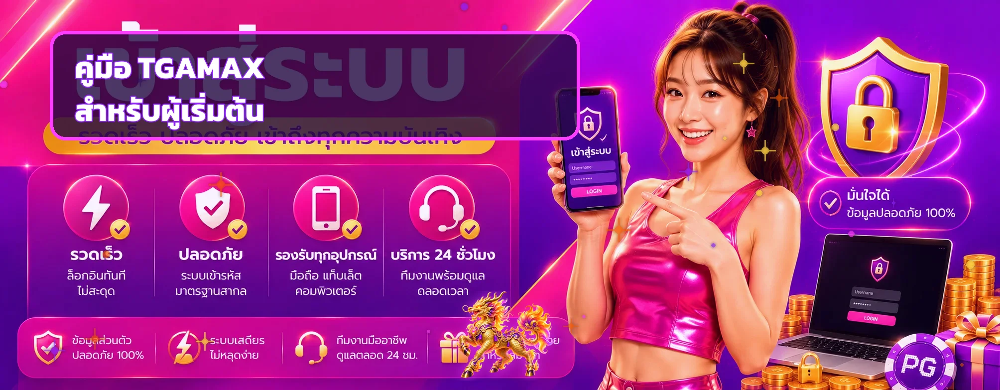 TGAMAX คู่มือผู้เริ่มต้น | สมัคร เข้าใช้ เลือกเกม
